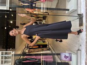  Askılı Pile Elbise-Siyah