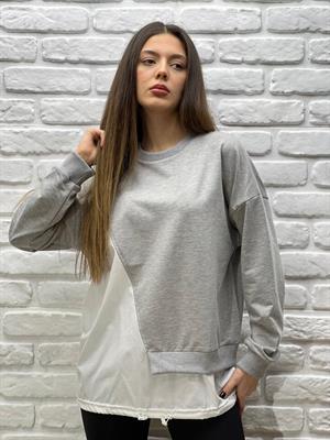 Asimetrik Sweat-Gri