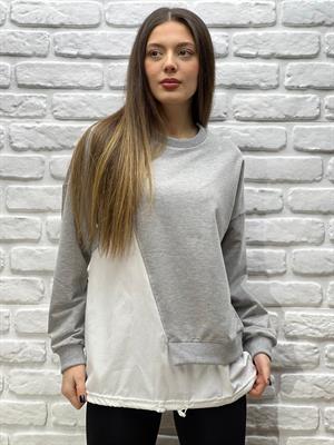 Asimetrik Sweat-Gri