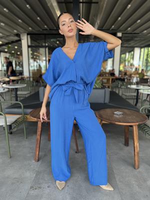Bluz Pantolon Takım-Mavi