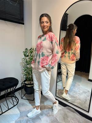 Çiçek Desen Kazak-Ekru