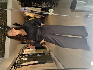 Çift Lastikli Bol Paça Pantolon-Siyah