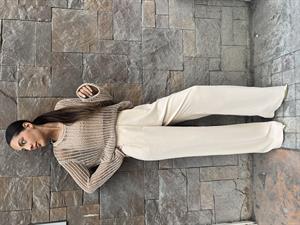 Dlvn Ajurlu Bluz-Bej