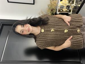 Dlvn Dokuma Yelek-Kahve