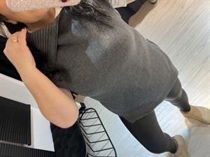 Dlvn Fermuar Yaka Süveter-Gri