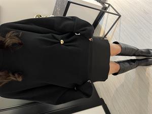 Dlvn Ön Düğme Det.Kazak-Siyah