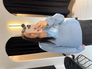 Dlvn Oval Yaka Triko-Mavi