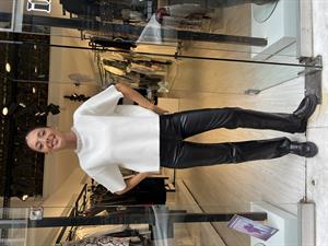 Dlvn Parlak Taş Aplikeli Kısa Kol-Ekru