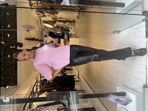 Dlvn Parlak Taş Aplikeli Kısa Kol-Pembe 