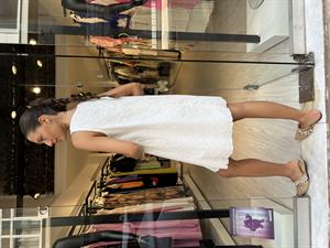 Keten Fisto Elbise- Beyaz