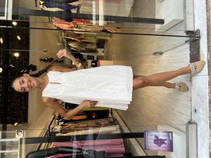 Keten Fisto Elbise- Beyaz