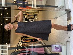 Keten Fisto elbise -Siyah