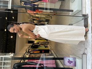 Key.Biyeli Boyundan Bağlamalı Elbise -Taş