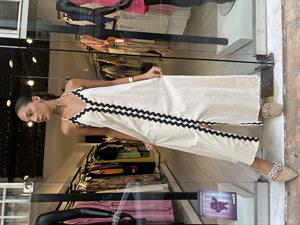 Key.Biyeli Boyundan Bağlamalı Elbise -Taş