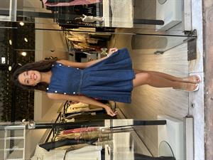 Keyy Düğmeli Kot Elbise-Mavi