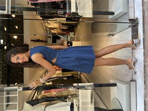 Keyy Düğmeli Kot Elbise-Mavi