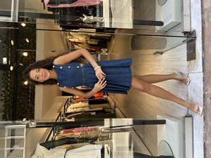 Keyy Düğmeli Kot Elbise-Mavi