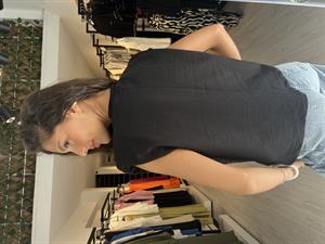 Keyy.Vatkalı Taşlı Bluz-Siyah