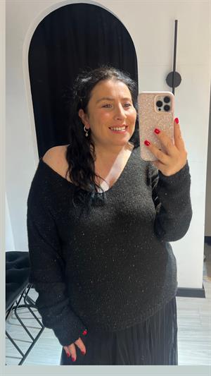 Nsn Simli V Yaka Kazak-Siyah