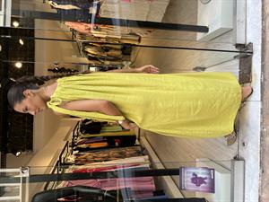 Omuzdan Bağlamalı Elbise-Yeşil