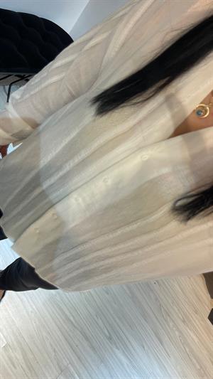 P.Transparan Gömlek-Beyaz