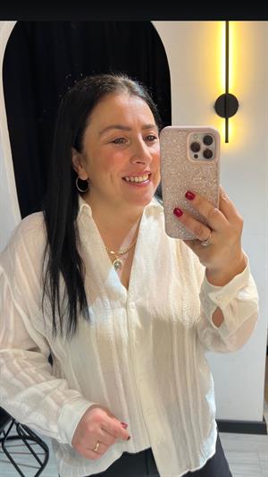 P.Transparan Gömlek-Beyaz