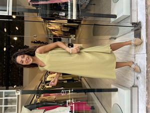 Pry V Yaka Elbise-Yeşil