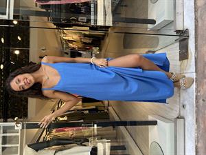 Q.Askılı Elbise-Mavi