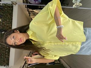 Q.Kısa Kollu Gömlek-Sarı