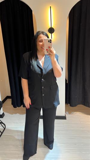 Q.Kısa Kol Takım-Siyah