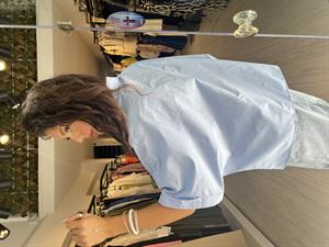 Q.Kısa Kollu Gömlek-Mavi