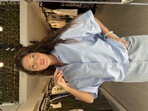 Q.Kısa Kollu Gömlek-Mavi