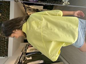 Q.Kısa Kollu Gömlek-Sarı