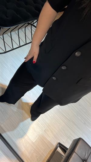 Q.Kısa Kol Takım-Siyah