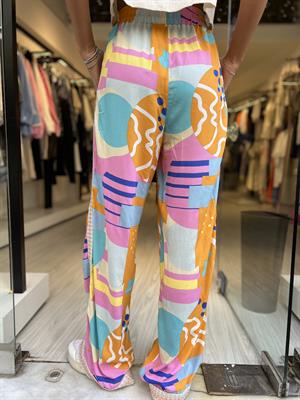 Q Şerit Detay Pantolon -Pembe