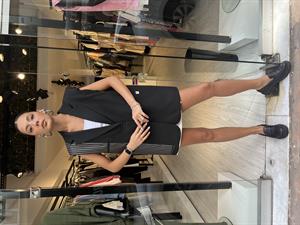 QÇizgi Detay Yelek-Siyah