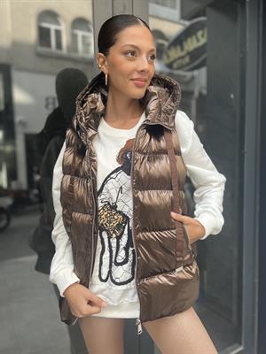 Rbn Parlak Yelek-Kahve