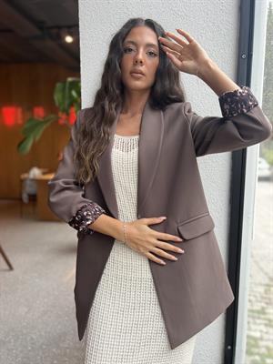 Şal Yaka Blazer Ceket-Kahve 