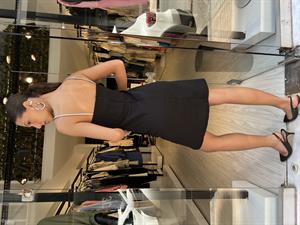 Taşlı Askılı Elbise-Siyah