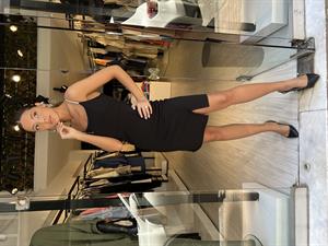 Taşlı Askılı Elbise-Siyah