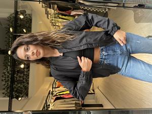 Taşlı Bomber-Siyah