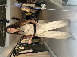 Tek Düğme Yelek Takım -Bej