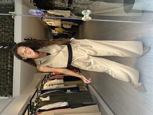 Tek Düğme Yelek Takım -Bej