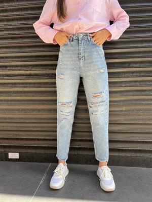 Ut.Yırtık Jean -Mavi