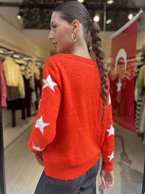 Yıldız Desen Kazak-Turuncu