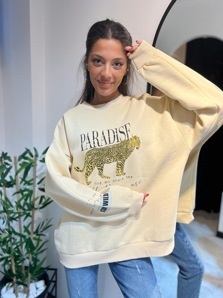 Kaplan Desen Sweat-Bej