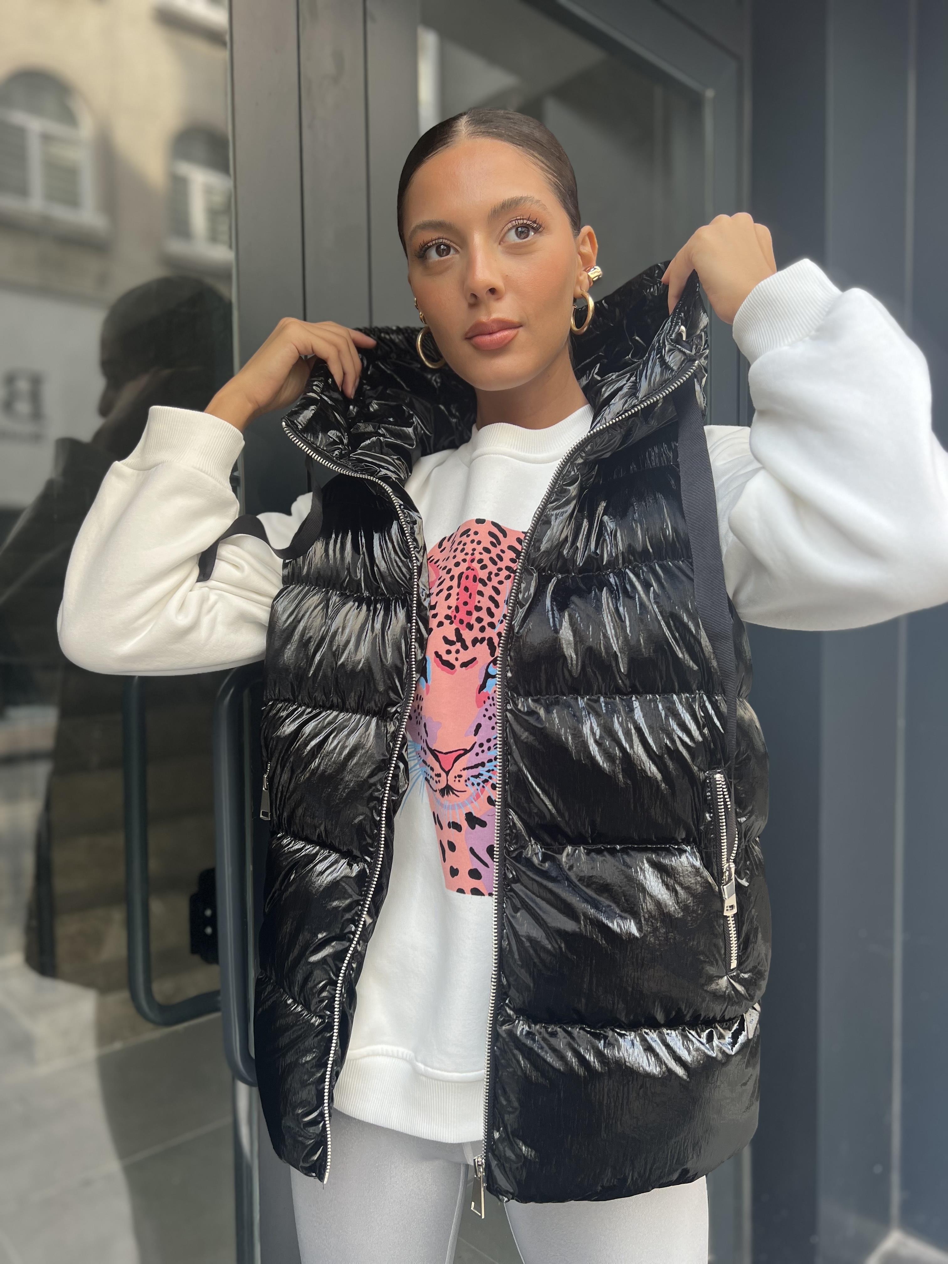 Rbn Parlak Yelek -Siyah