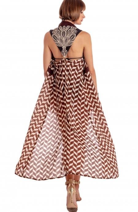 LONG VEST DRESS BEAUTIFUL TREE PRINT