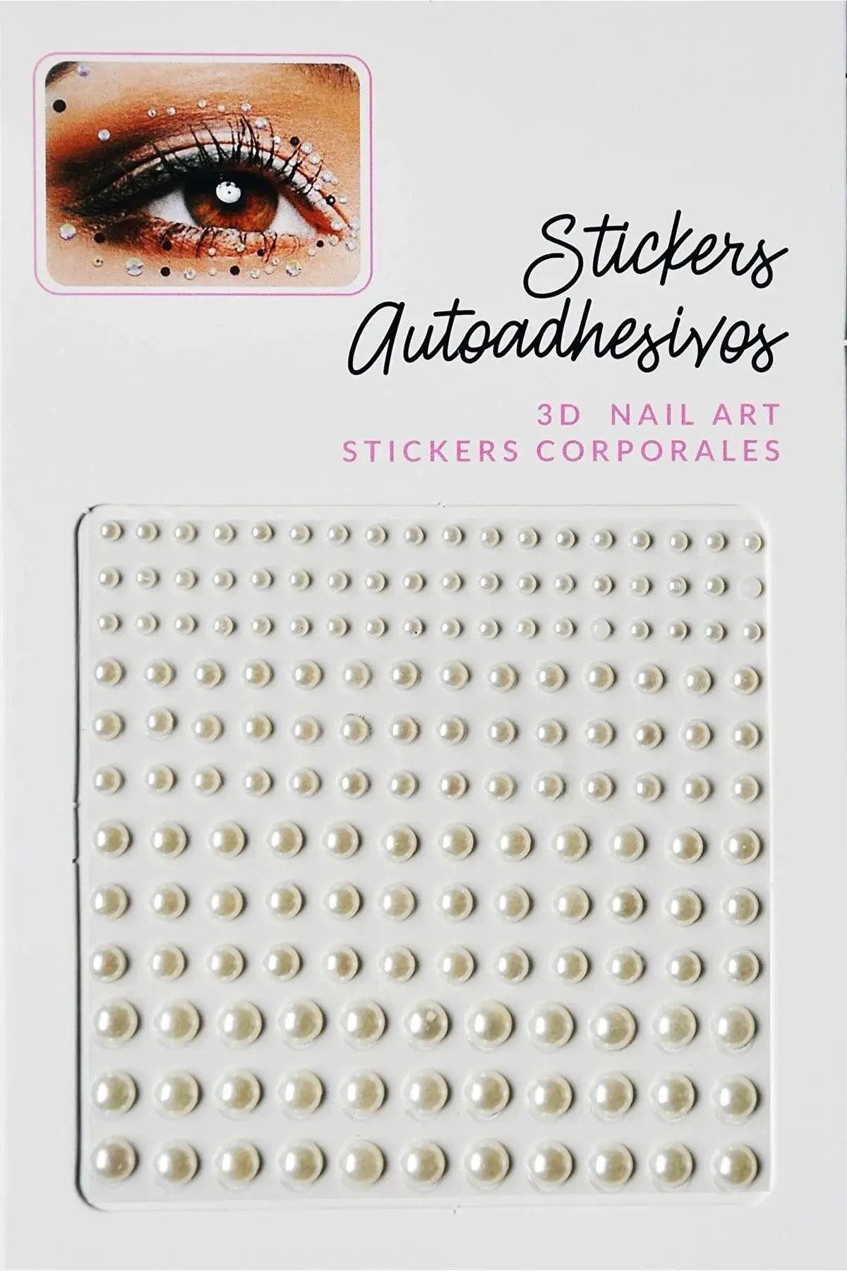 165 Adet Vücut Ve Yüz Taşı Stickers Tırnak Makyaj Taşı Yapışkan Inci Yüz Taşları