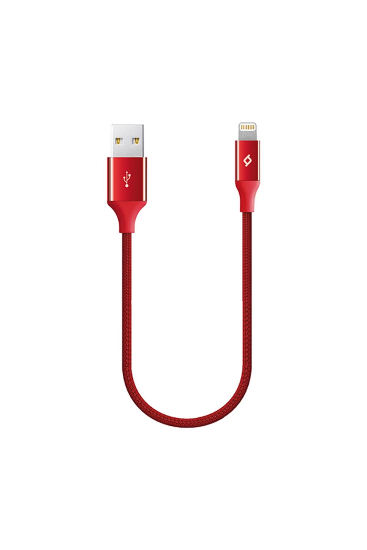 2dk28k Alumicable Mini 30cm Iph. Şarj Kablosu Kırmızı